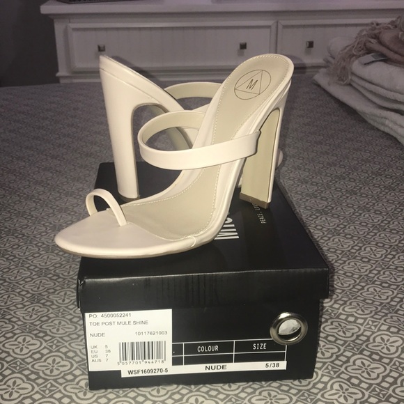 Missguided Shoes - NUDE Heels